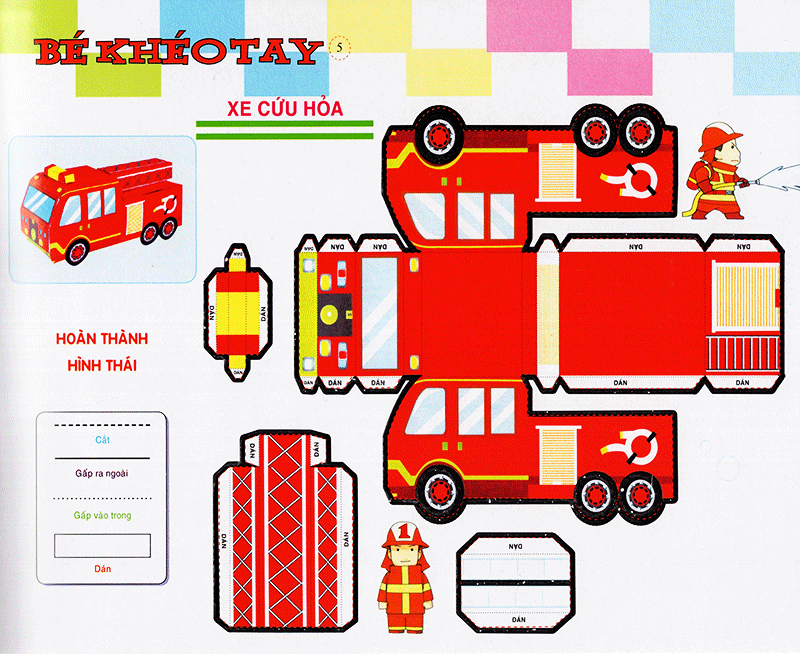bé khéo tay - cắt và dán hình 3d - khu hứng thú - Ảnh 6