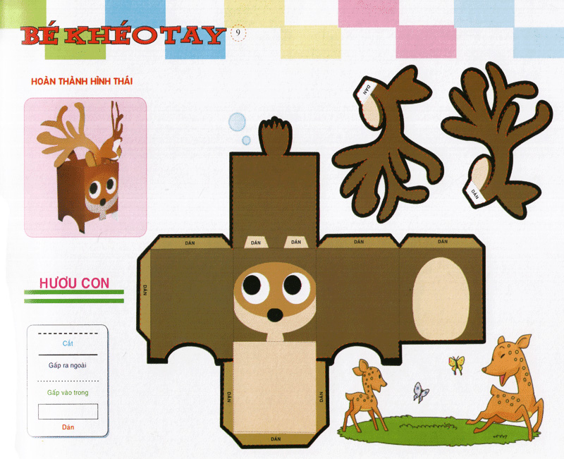 bé khéo tay - cắt và dán hình 3d - thế giới sáng tạo - Ảnh 10
