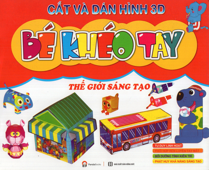 bé khéo tay - cắt và dán hình 3d - thế giới sáng tạo - Ảnh 2