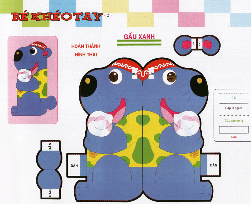 bé khéo tay - cắt và dán hình 3d - thế giới sáng tạo - Ảnh 3