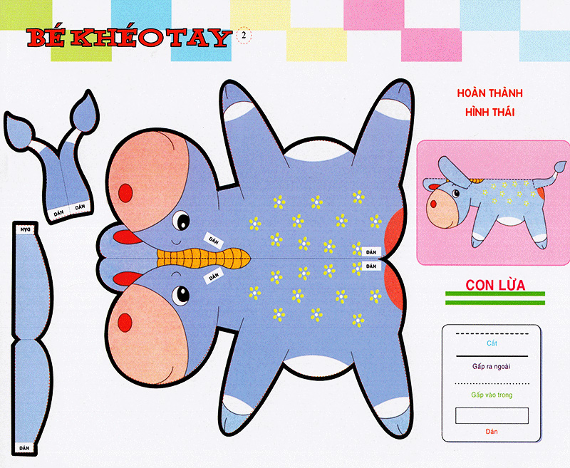 bé khéo tay - cắt và dán hình 3d - vườn mơ ước - Ảnh 3