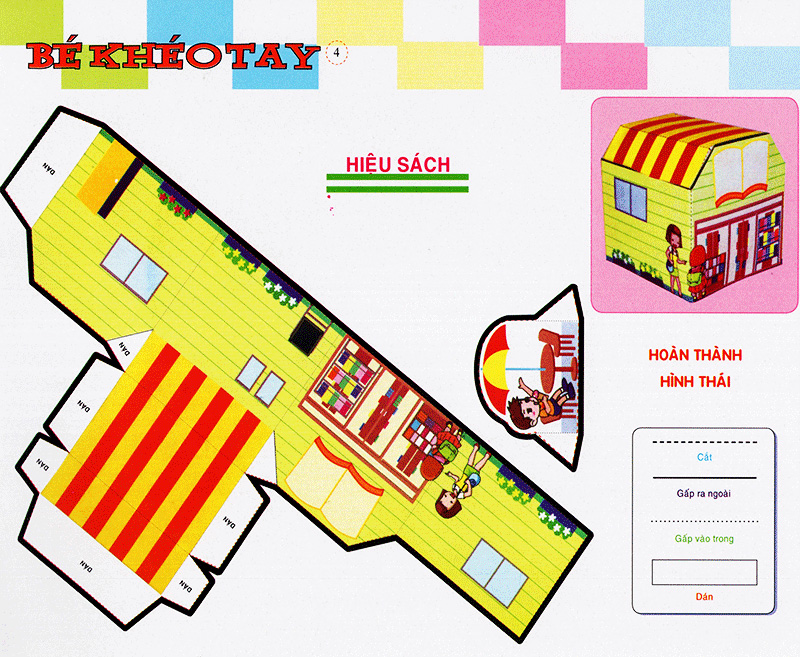 bé khéo tay - cắt và dán hình 3d - vườn mơ ước - Ảnh 5