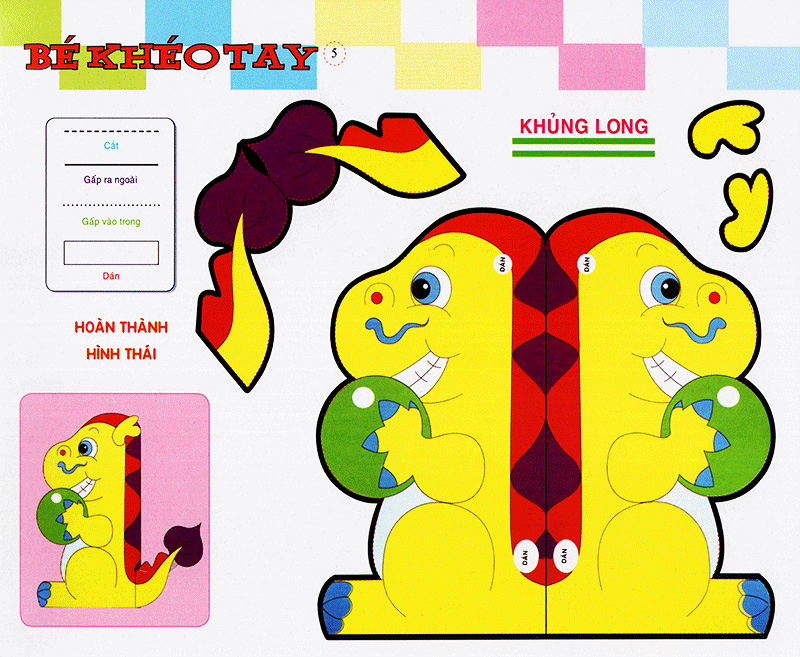 bé khéo tay - cắt và dán hình 3d - vườn mơ ước - Ảnh 6