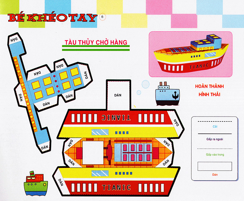 bé khéo tay - cắt và dán hình 3d - vườn mơ ước - Ảnh 7