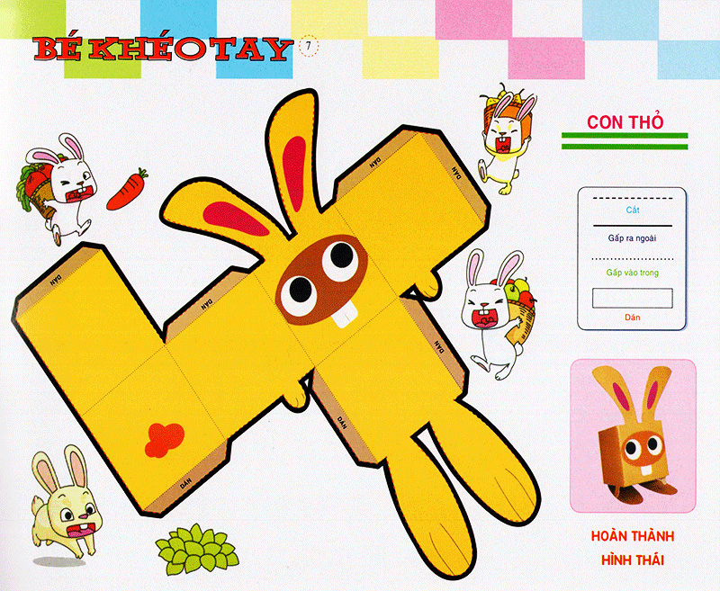 bé khéo tay - cắt và dán hình 3d - vườn mơ ước - Ảnh 8