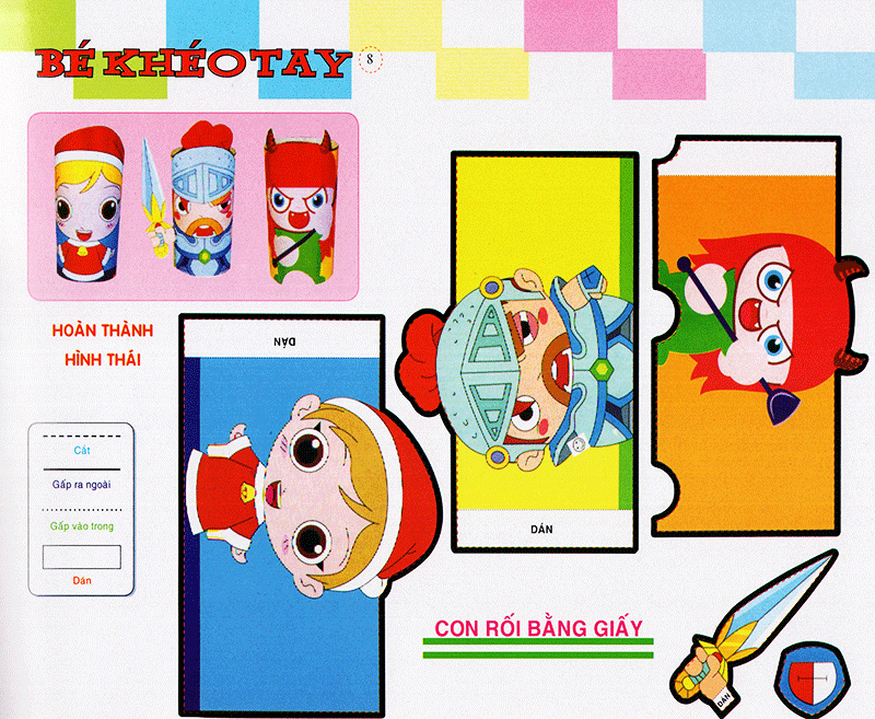 bé khéo tay - cắt và dán hình 3d - vườn mơ ước - Ảnh 9