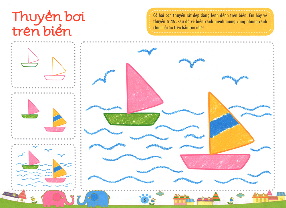 bé làm họa sĩ - những nét vẽ đầu tiên - 3~4 tuổi - tập a - Ảnh 11