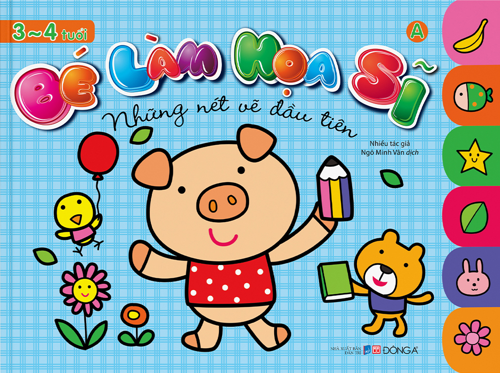 bé làm họa sĩ - những nét vẽ đầu tiên - 3~4 tuổi - tập a - Ảnh 2