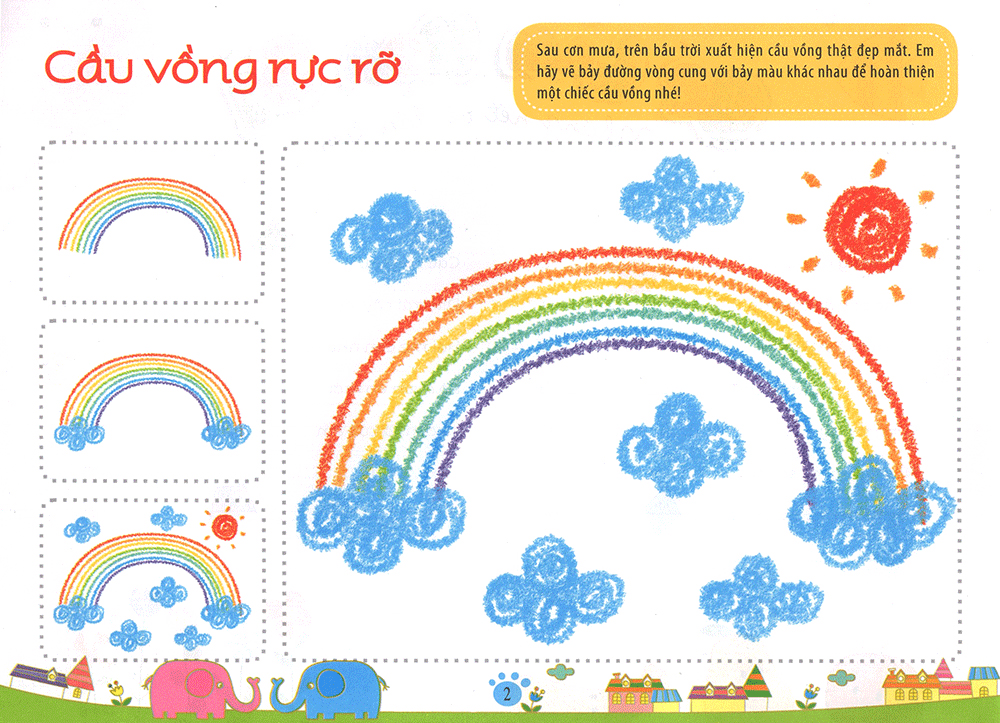 bé làm họa sĩ - những nét vẽ đầu tiên - 3~4 tuổi - tập a - Ảnh 5