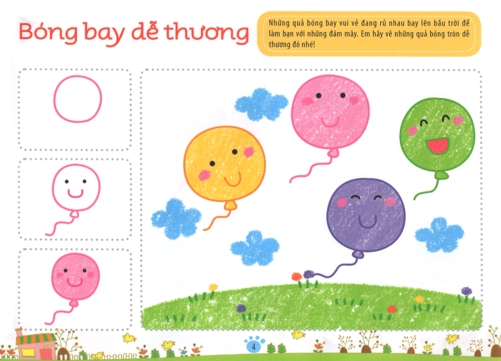 bé làm họa sĩ - những nét vẽ đầu tiên - 3~4 tuổi - tập a - Ảnh 7