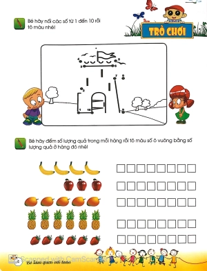 bé làm quen với toán - học đếm từ 1 đến 100 (tái bản 2019) - Ảnh 5