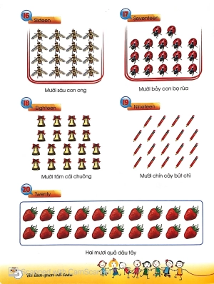 bé làm quen với toán - học đếm từ 1 đến 100 (tái bản 2019) - Ảnh 7