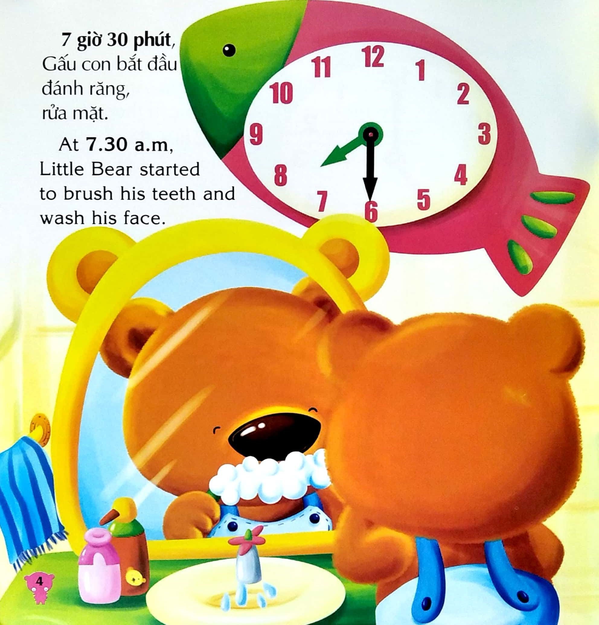 bé rèn trí thông minh - học về thời gian - một ngày thú vị - Ảnh 4