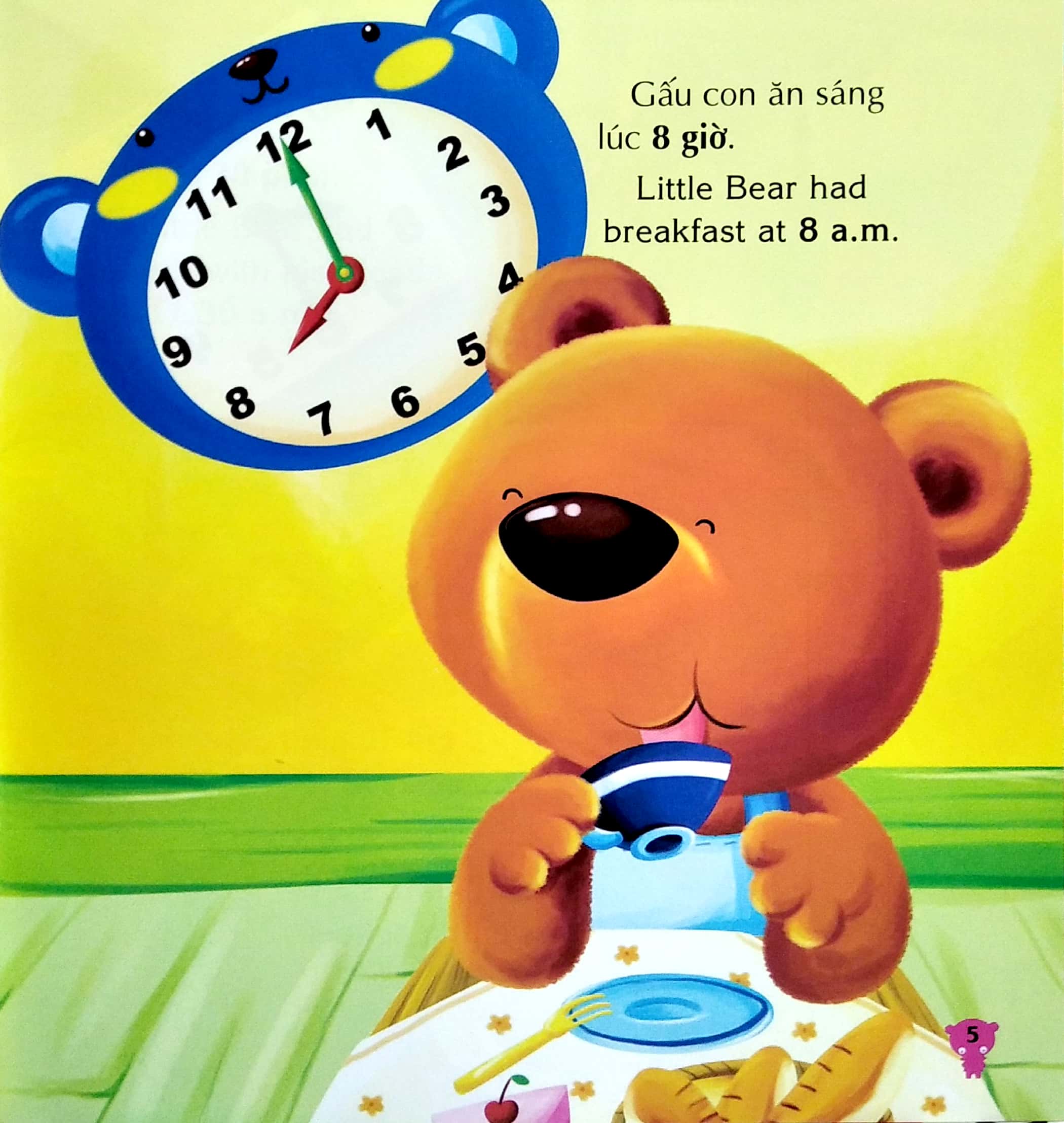 bé rèn trí thông minh - học về thời gian - một ngày thú vị - Ảnh 5
