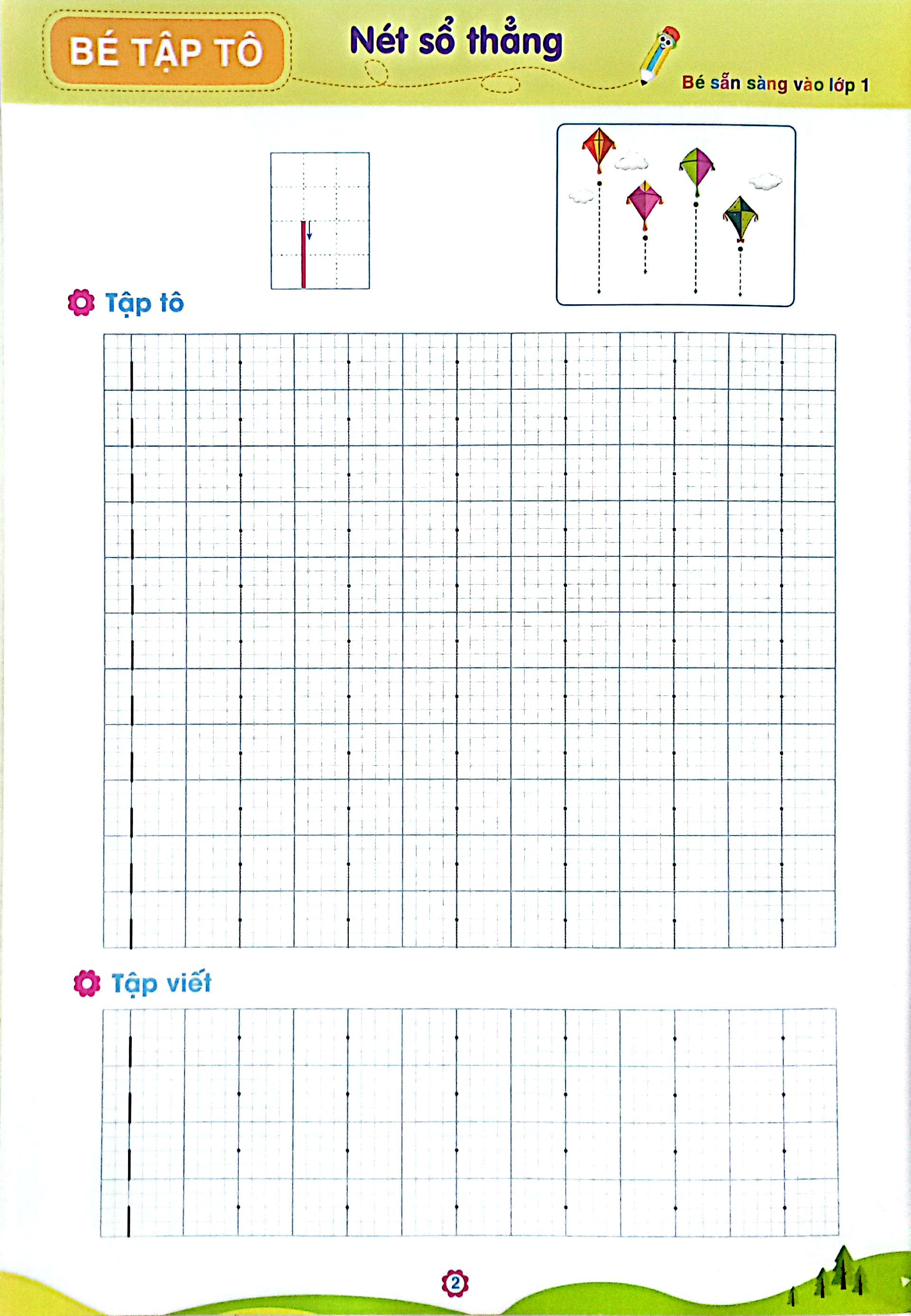 bé sẵn sàng vào lớp một: tập tô nét cơ bản (luyện viết theo chương trình mới) (dành cho trẻ 4-6 tuổi) - Ảnh 3
