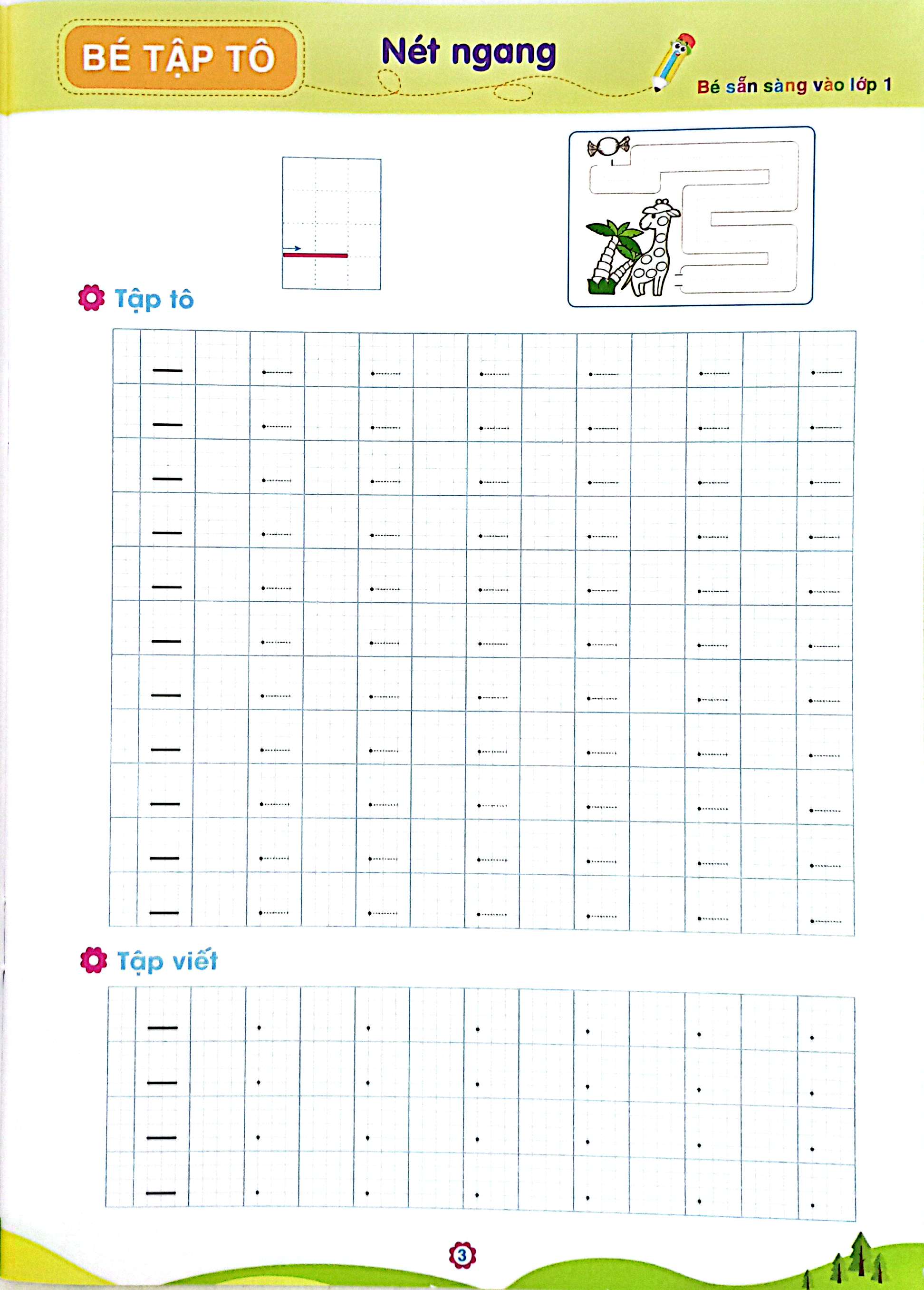 bé sẵn sàng vào lớp một: tập tô nét cơ bản (luyện viết theo chương trình mới) (dành cho trẻ 4-6 tuổi) - Ảnh 4