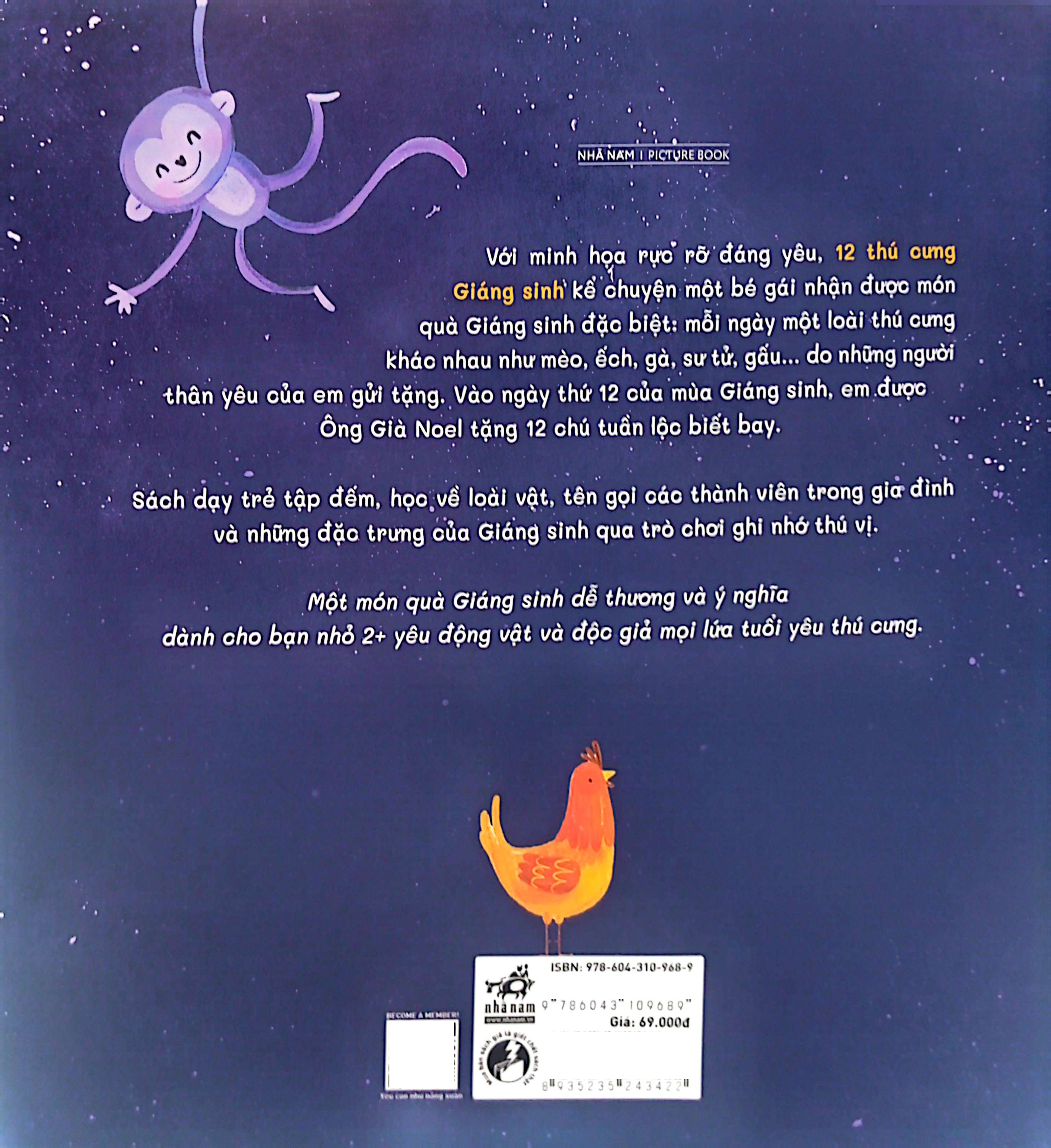 bé tập đếm và học về các loài động vật - 12 thú cưng giáng sinh - Ảnh 7