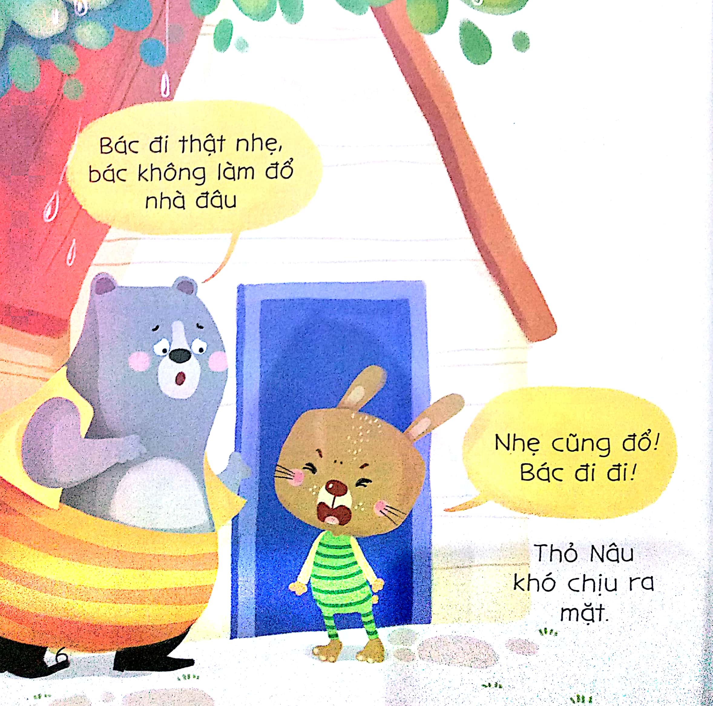 bé tập kể chuyện - bác gấu đen và 2 chú thỏ (tái bản 2022) - Ảnh 4