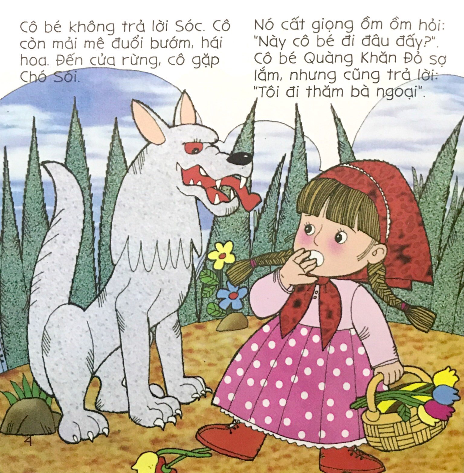bé tập kể chuyện - cô bé quàng khăn đỏ (tái bản 2022) - Ảnh 4