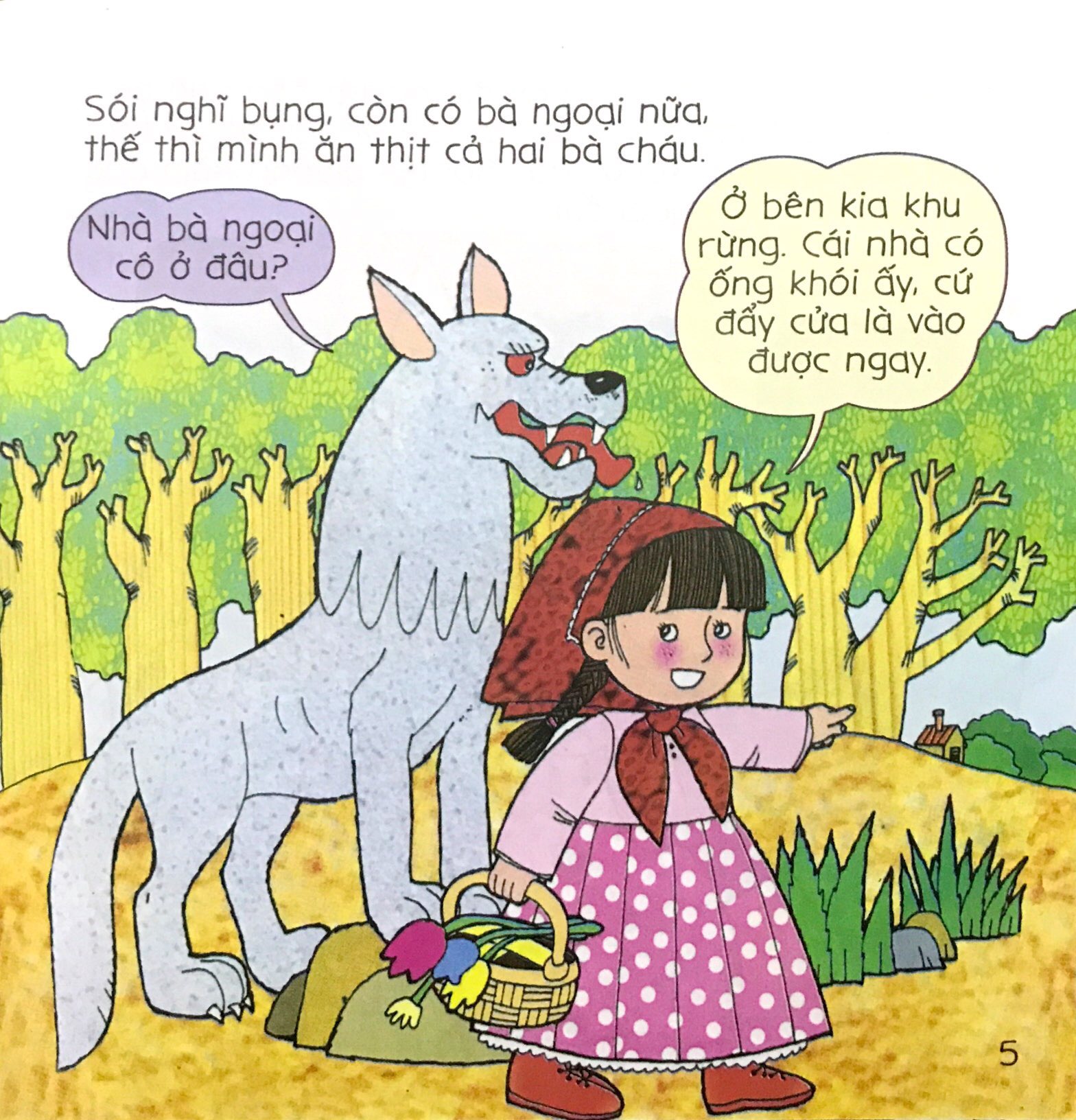 bé tập kể chuyện - cô bé quàng khăn đỏ (tái bản 2022) - Ảnh 5