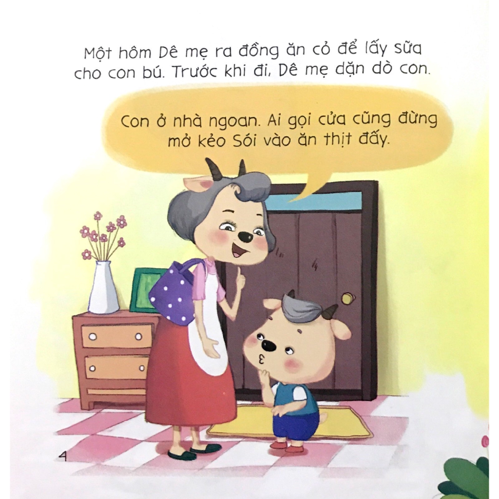 bé tập kể chuyện - dê con nhanh trí (tái bản 2022) - Ảnh 5