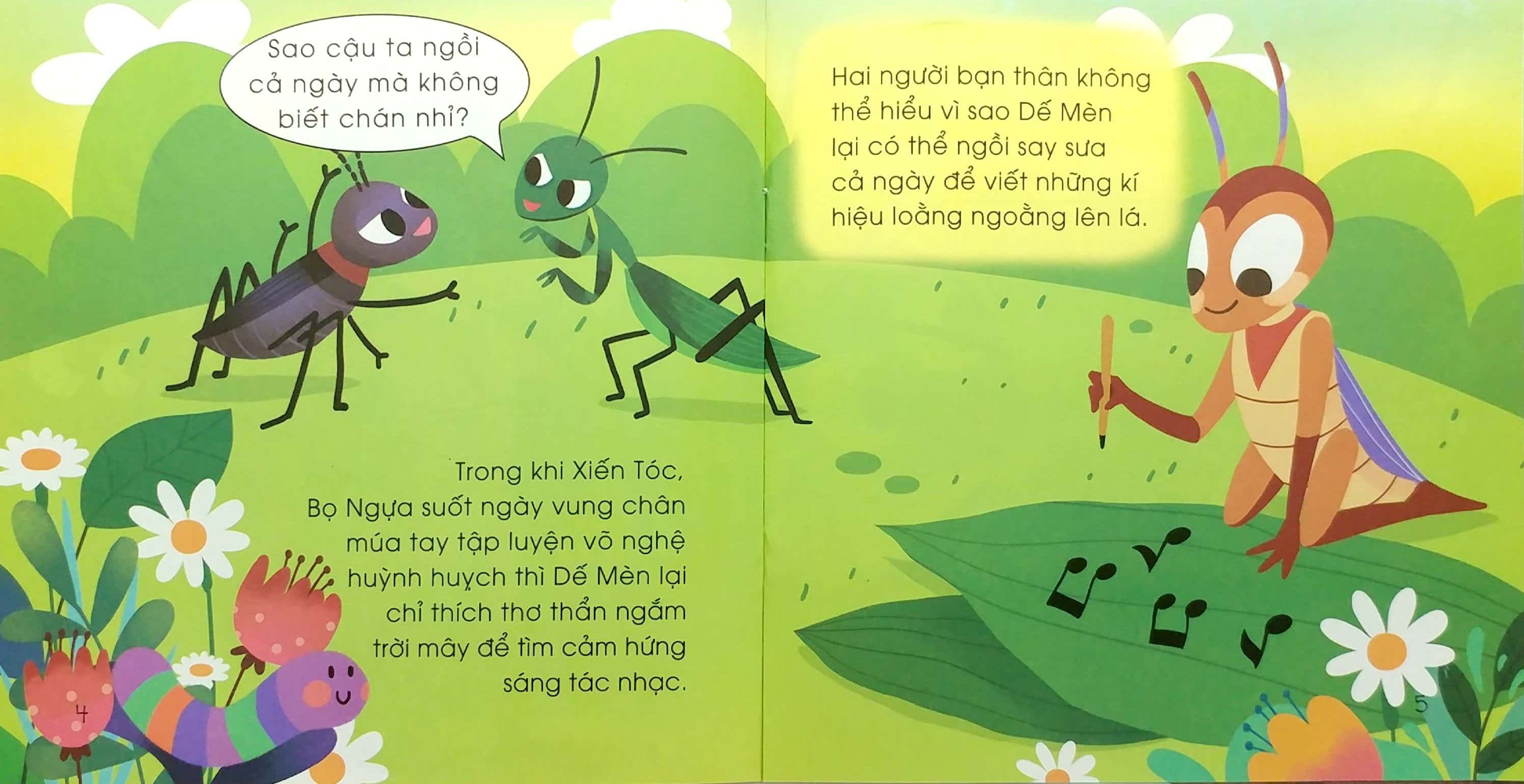 bé tập kể chuyện: nhạc sĩ dế mèn (tái bản 2022) - Ảnh 4