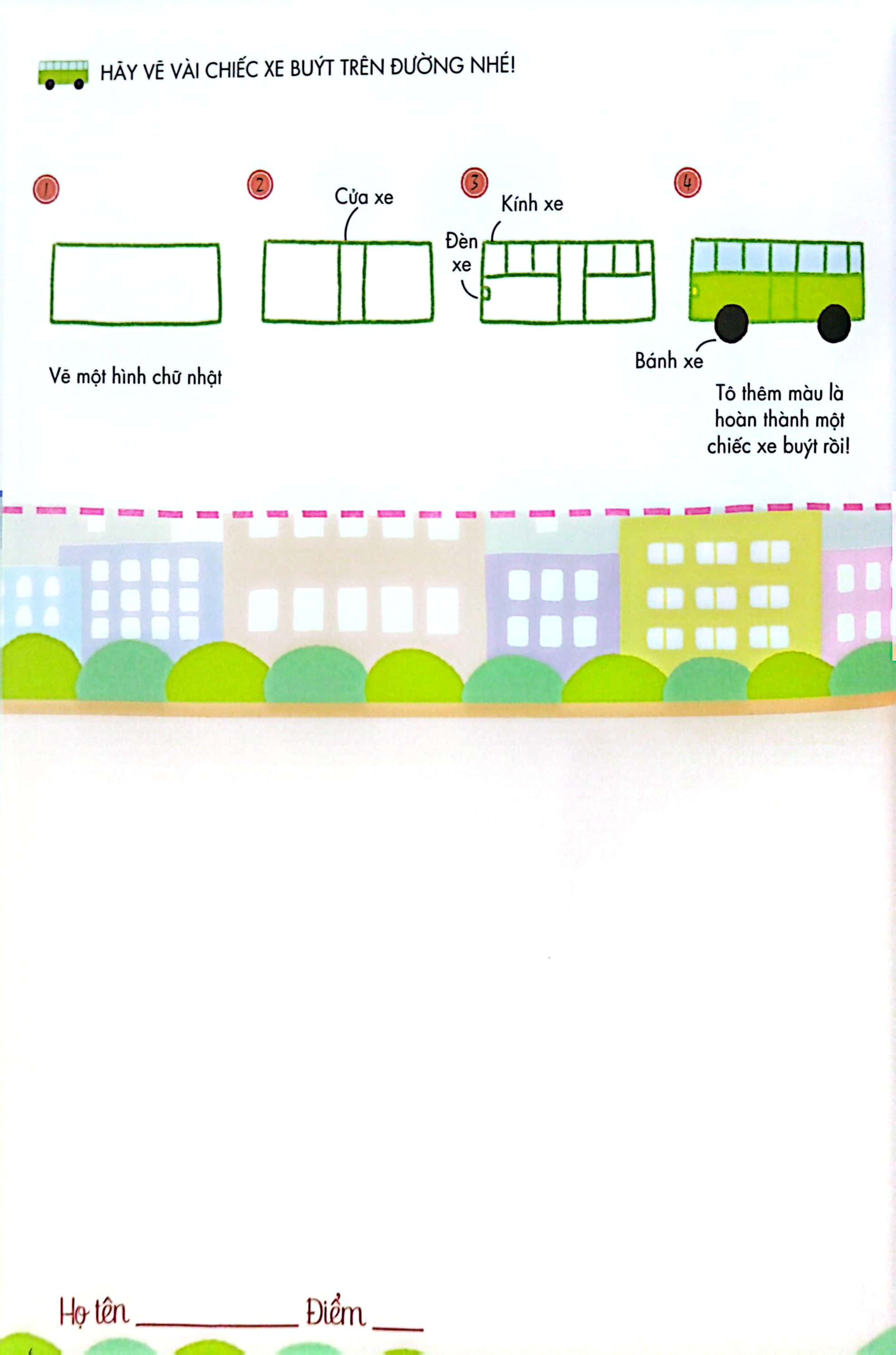 bé tập làm họa sĩ - tập vẽ phương tiện giao thông - Ảnh 7