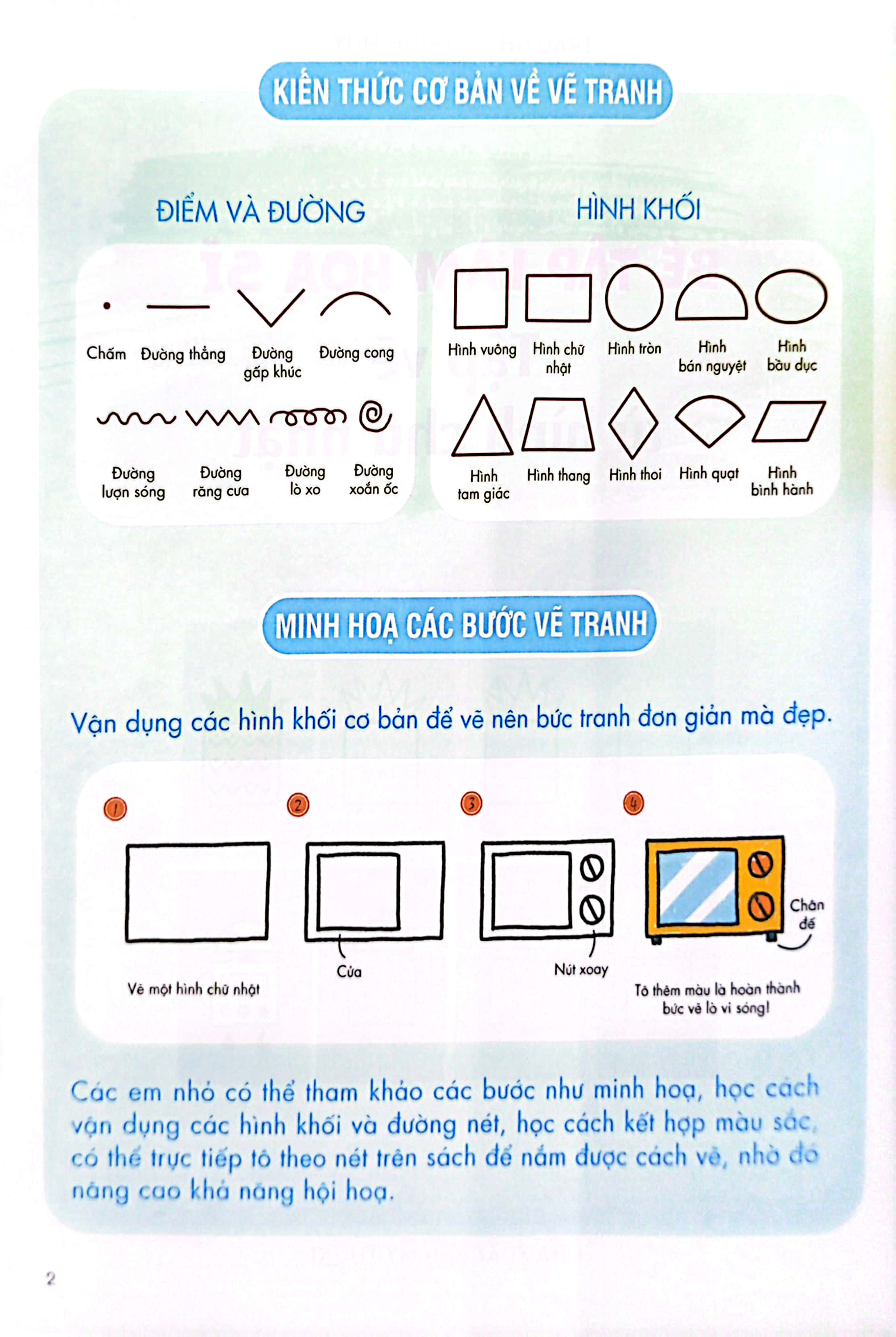 bé tập làm họa sĩ - tập vẽ từ hình chữ nhật - Ảnh 3