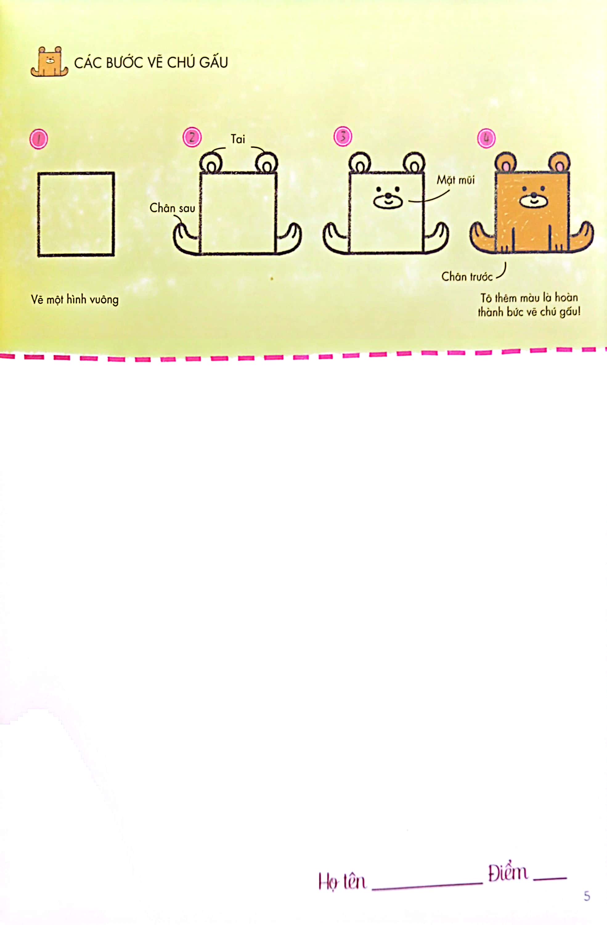 bé tập làm họa sĩ - tập vẽ từ hình chữ nhật - Ảnh 6