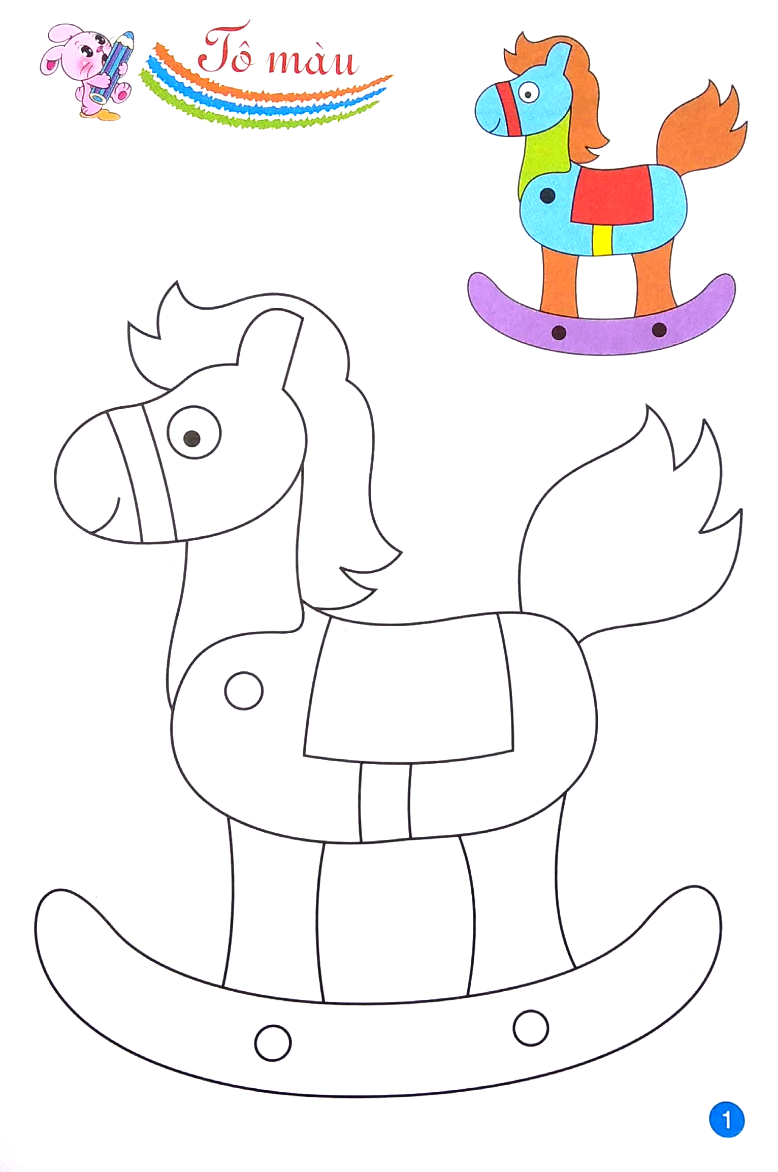 bé tập làm họa sĩ - tô màu (5-6 tuổi) - Ảnh 3