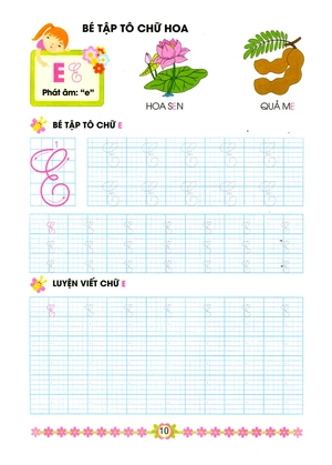 bé tập tô chữ hoa - hành trang cho bé vào lớp 1 (tái bản 2016) - Ảnh 10