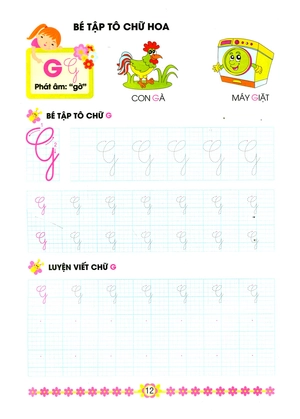 bé tập tô chữ hoa - hành trang cho bé vào lớp 1 (tái bản 2016) - Ảnh 12