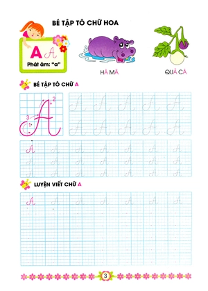 bé tập tô chữ hoa - hành trang cho bé vào lớp 1 (tái bản 2016) - Ảnh 3