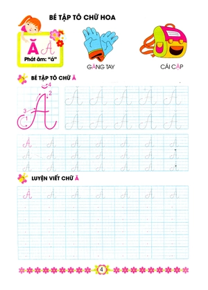 bé tập tô chữ hoa - hành trang cho bé vào lớp 1 (tái bản 2016) - Ảnh 4