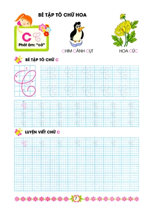 bé tập tô chữ hoa - hành trang cho bé vào lớp 1 (tái bản 2016) - Ảnh 7