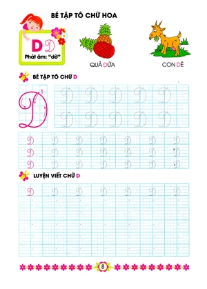 bé tập tô chữ hoa - hành trang cho bé vào lớp 1 (tái bản 2016) - Ảnh 8