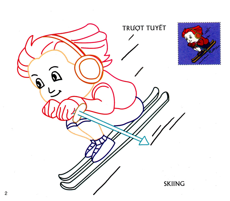 bé tập tô màu - bé là vận động viên (tái bản 2019) - Ảnh 4