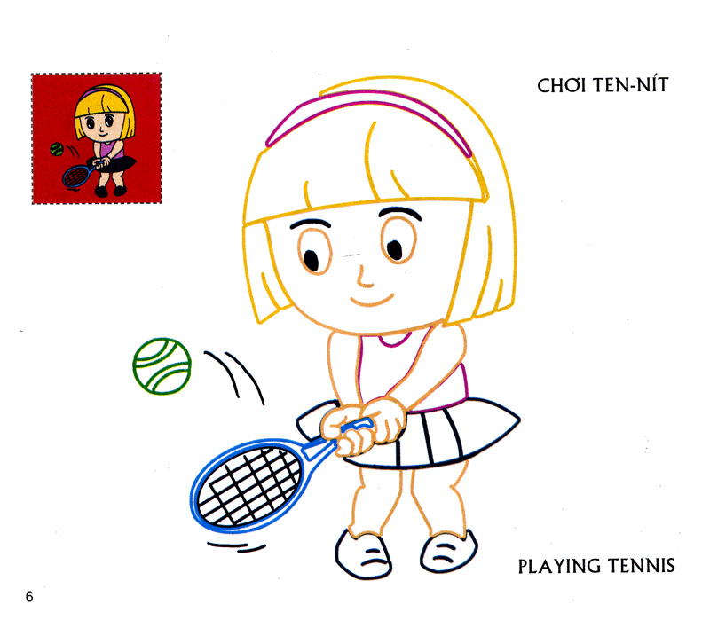 bé tập tô màu - bé là vận động viên (tái bản 2019) - Ảnh 8