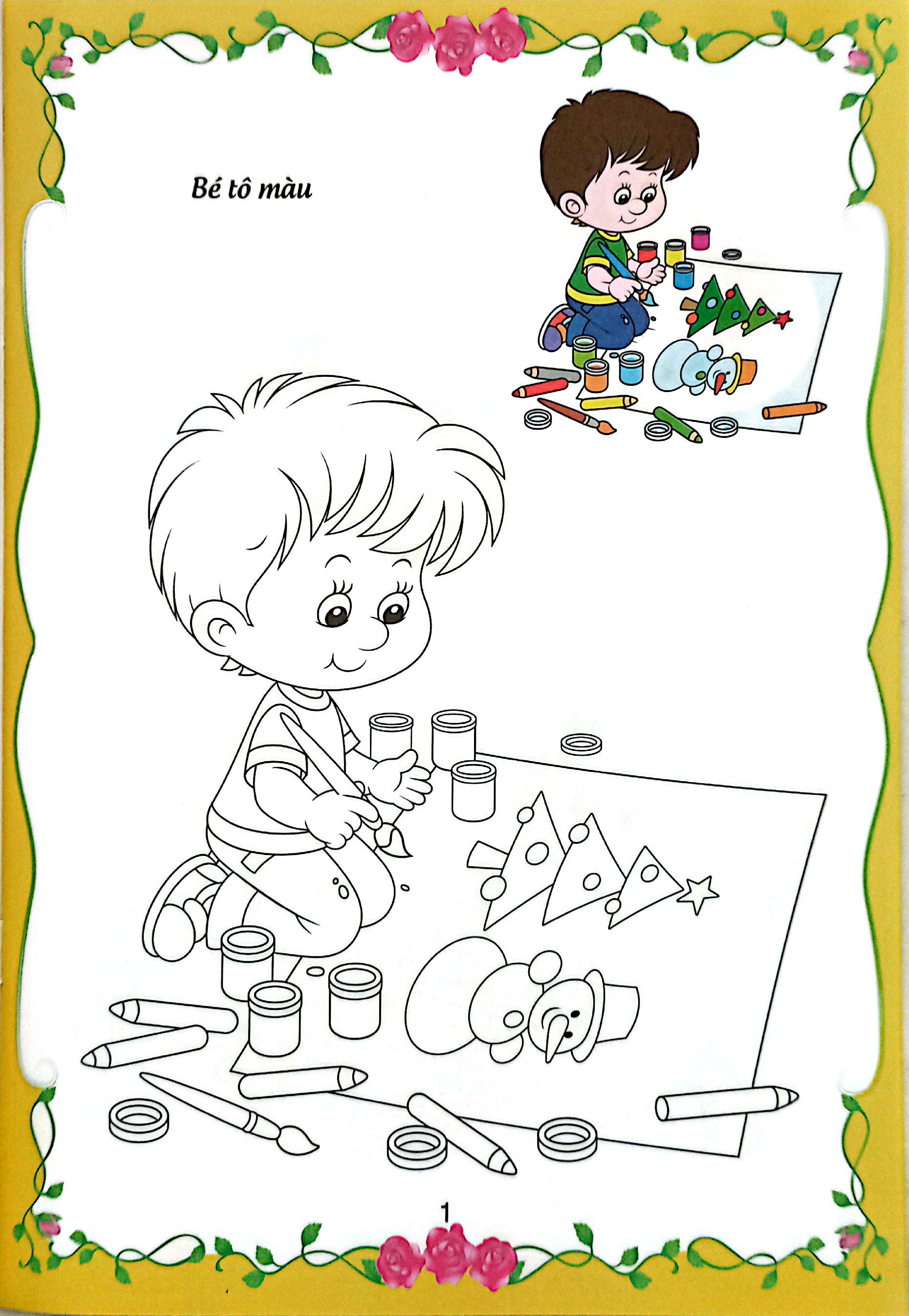Bé Tập Tô Màu - Các Hoạt Động Vui Chơi Của Trẻ - Ảnh 3