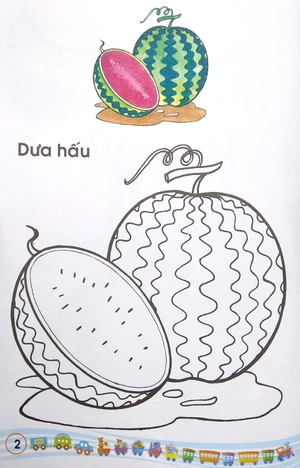 bé tập tô màu - các loại rau quả - Ảnh 3