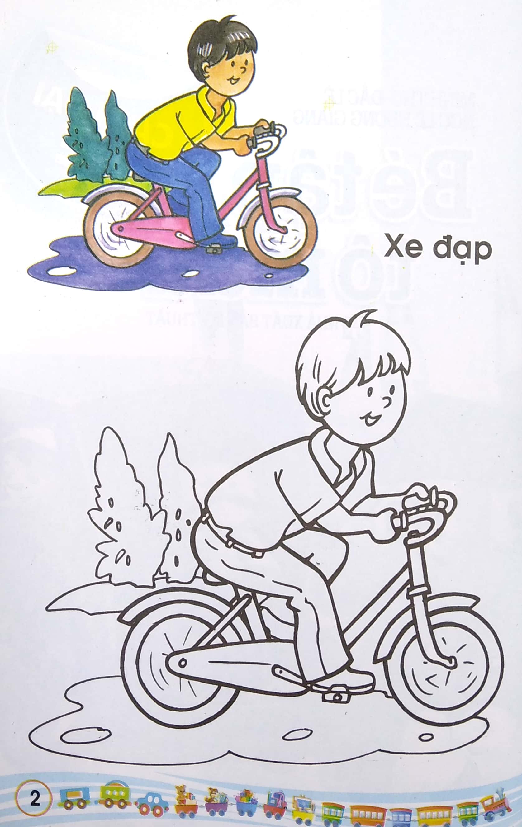 bé tập tô màu - các loại xe - Ảnh 3