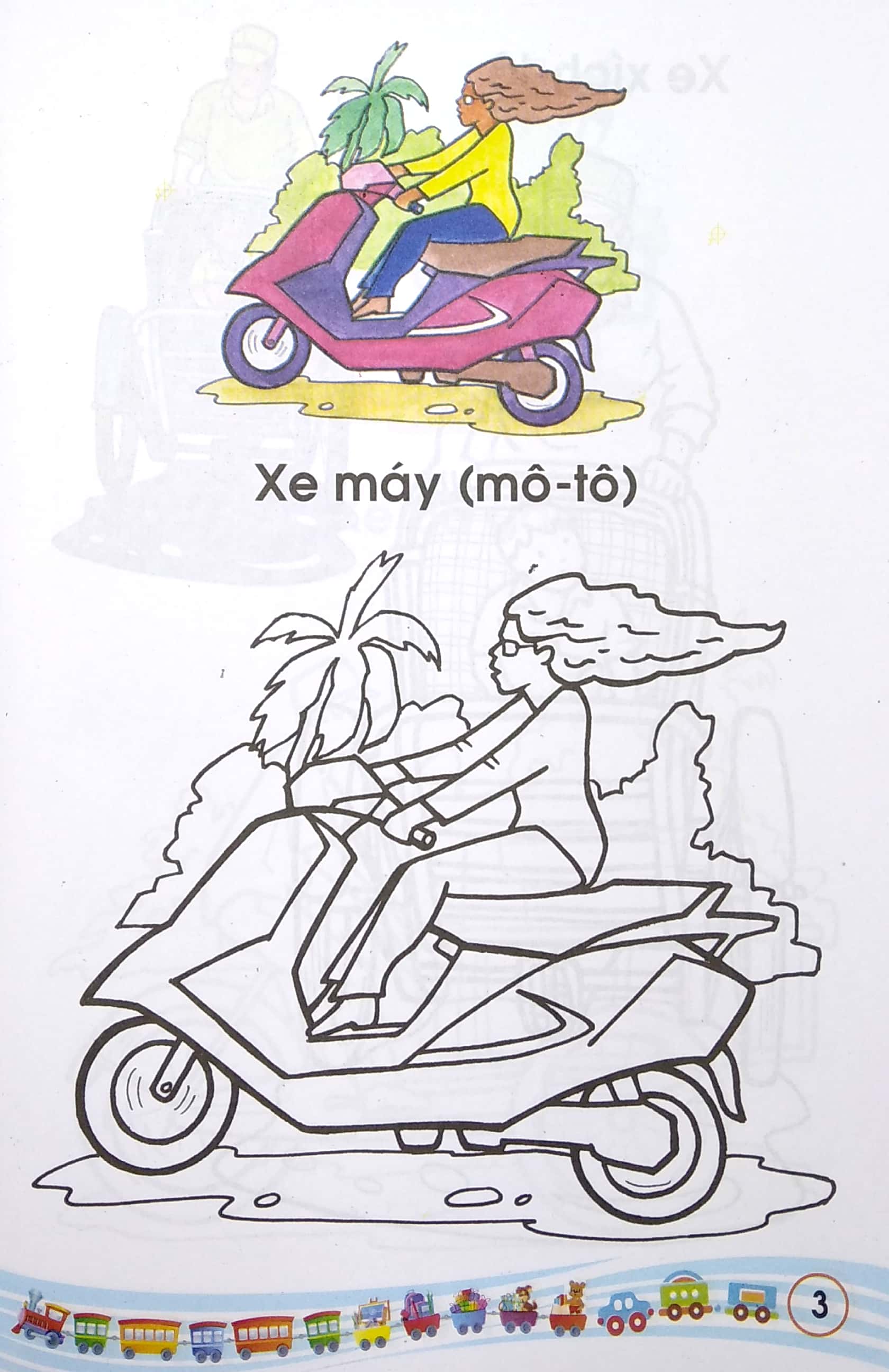 bé tập tô màu - các loại xe - Ảnh 4