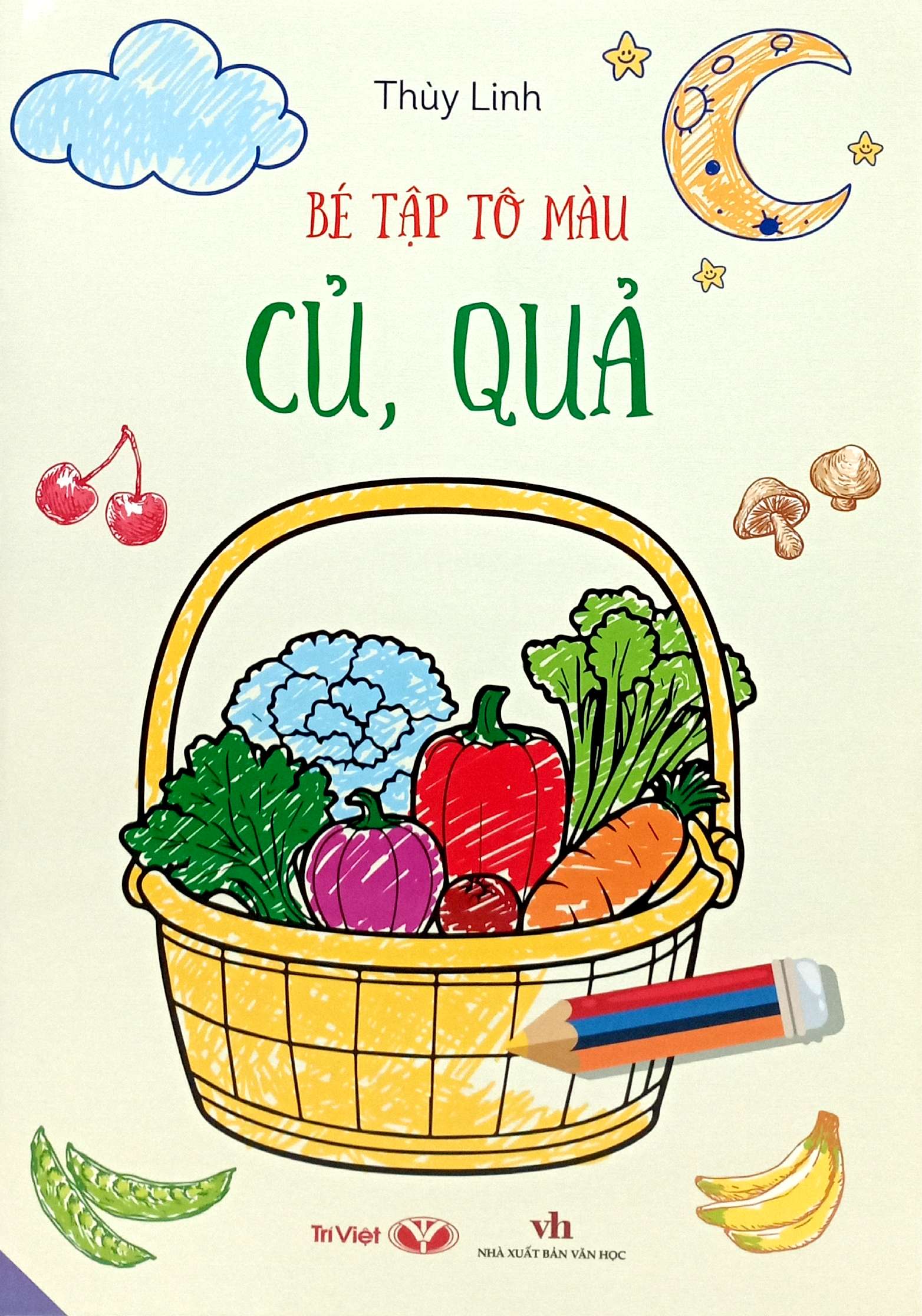bé tập tô màu - củ, quả - Ảnh 2
