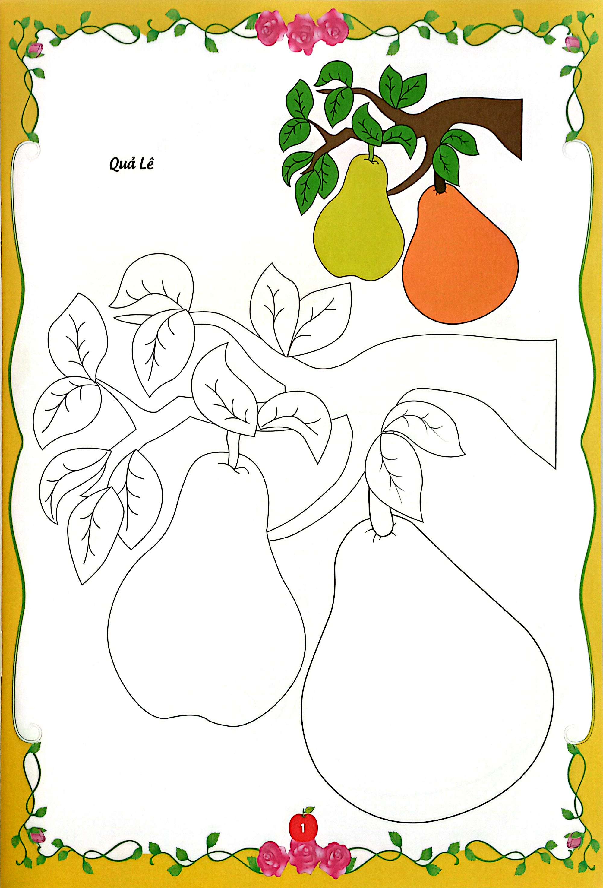 bé tập tô màu - củ, quả - Ảnh 3