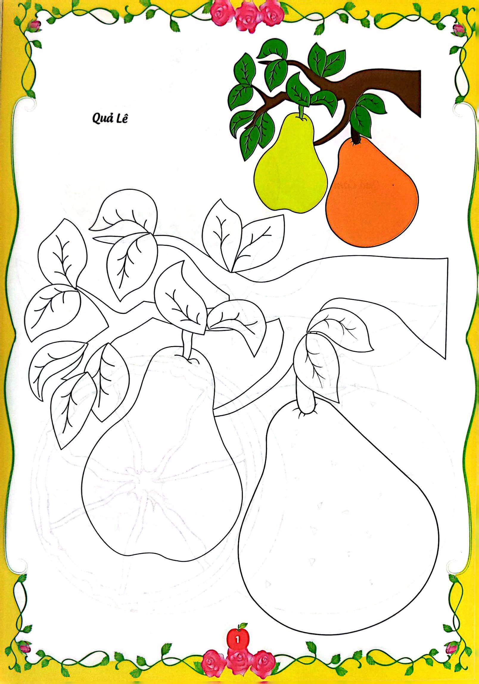 bé tập tô màu - củ, quả (tái bản 2023) - Ảnh 4