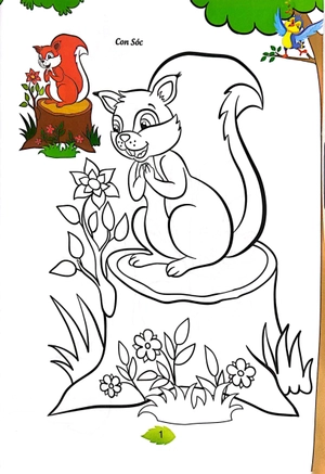 bé tập tô màu - động vật hoang dã (tái bản 2023) - Ảnh 4