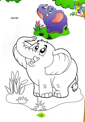 bé tập tô màu - động vật hoang dã (tái bản 2023) - Ảnh 9