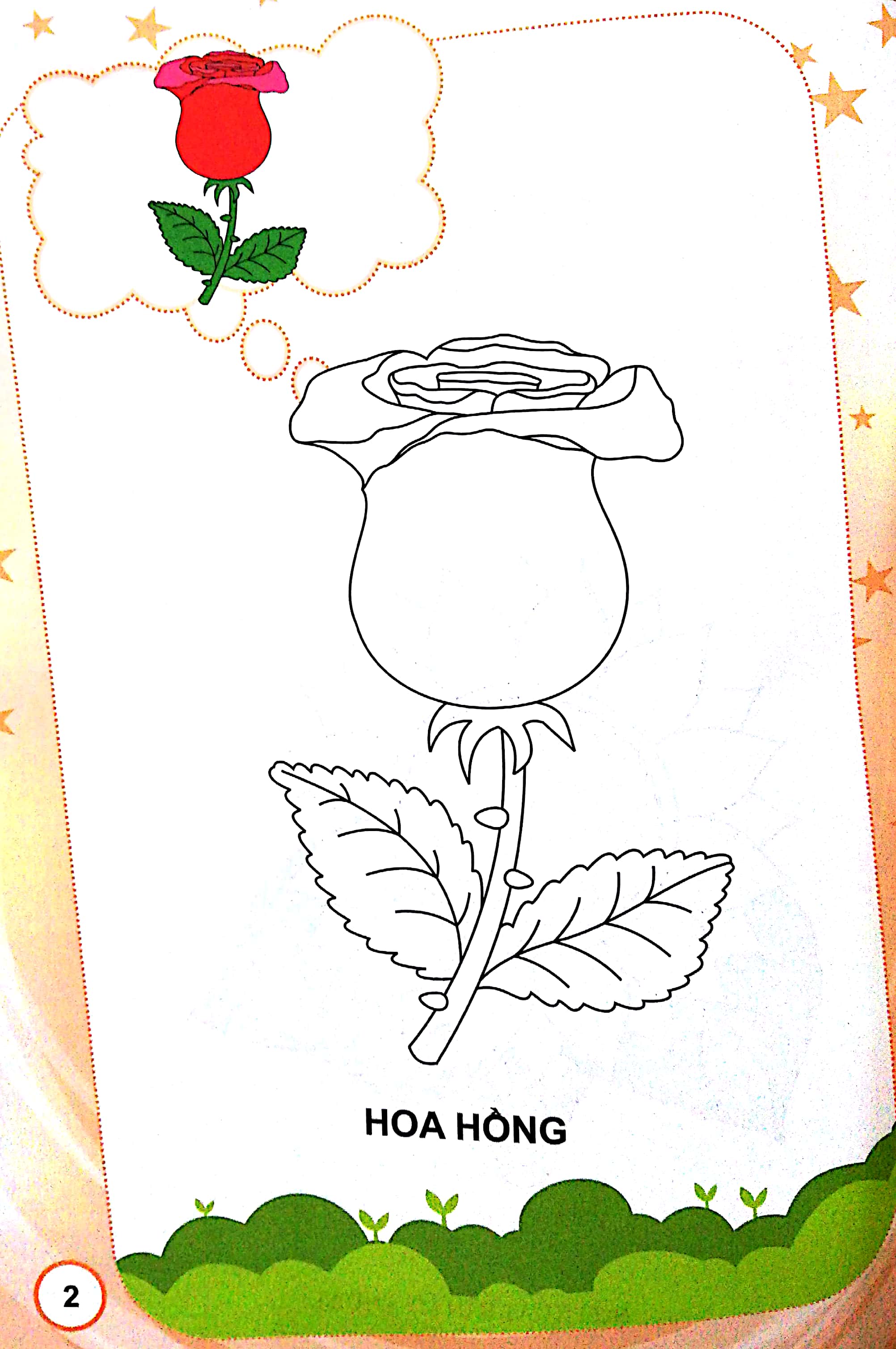 bé tập tô màu - hoa (tái bản 2022) - Ảnh 2