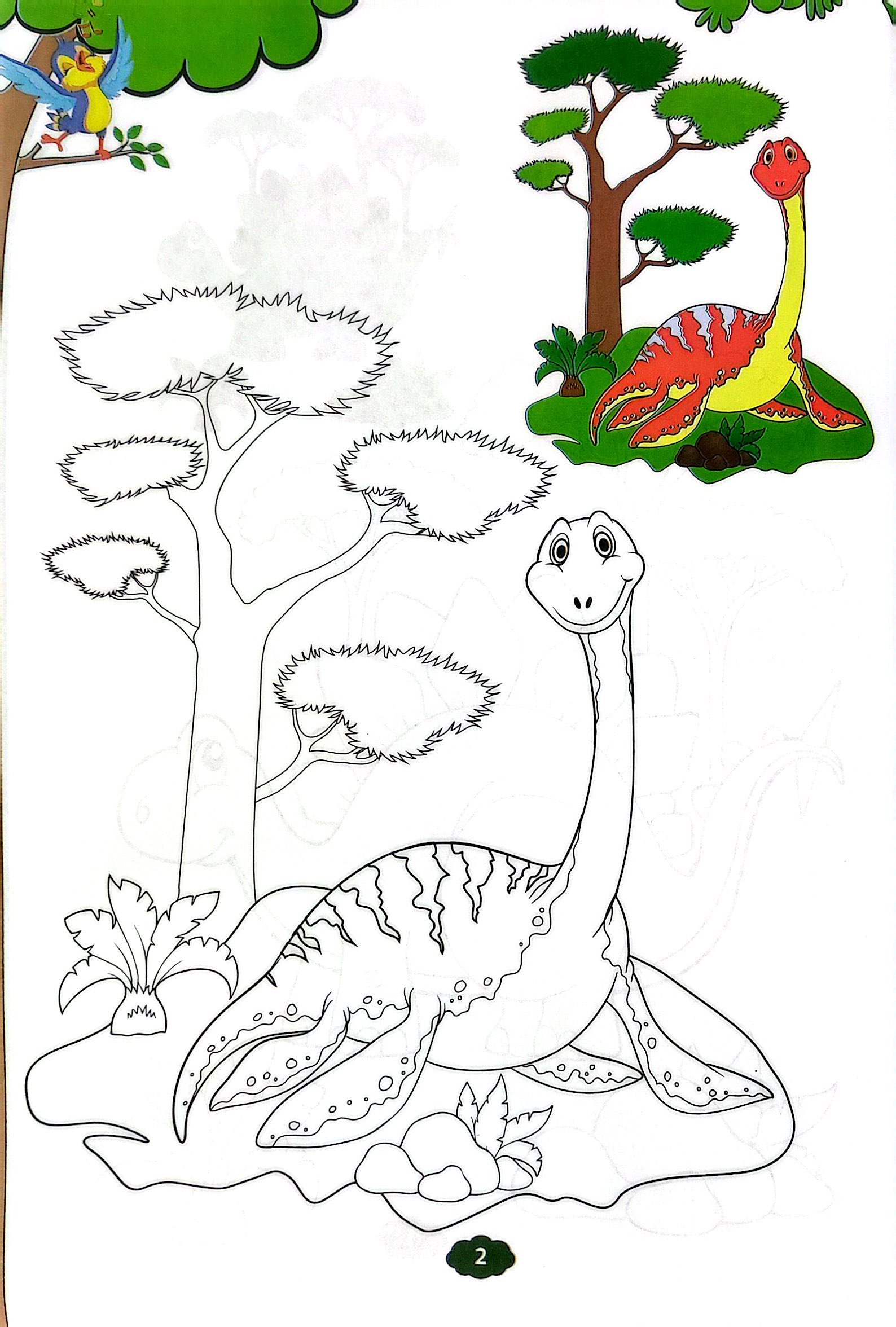 bé tập tô màu - khủng long (tái bản 2023) - Ảnh 4