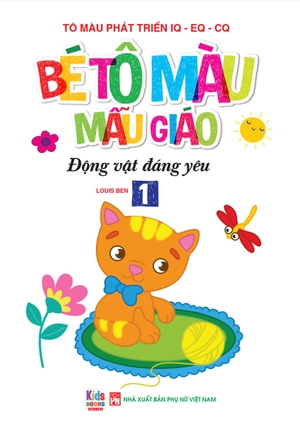 bé tập tô màu mẫu giáo - động vật đáng yêu - song ngữ anh-việt - tập 1 - Ảnh 3